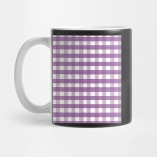 plaid checked pattern vichy tartan purple Mug